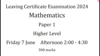 leaving cert maths 2024 higher level paper 1 question 3 a my first attempt [upl. by Ynove]