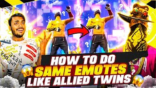 How Allied Twins show their emotes at same time ft AssassinsARMY Free Fire Max [upl. by Sigismund466]