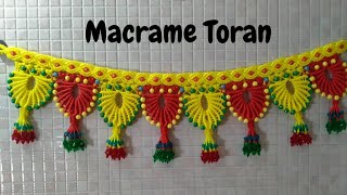 Macrame Toran New Design  DIY macrame Toran wall hanging  Macrame Door hanging [upl. by Aehcsrop]