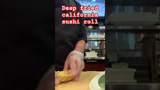 How To make sushi roll deep fried california roll [upl. by Eilsek]