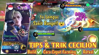 TIPS amp TRICK BIAR CECILION CEPET SAKIT DAMAGE NYA BUILD CECILION TERSAKIT 2024  MLBB [upl. by Namolos]