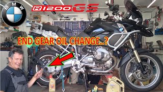 BMW R1200GS 2010 REAR END GEAR OIL CHANGE The Old Mechanic his own R1200GS 👨‍🔧🏍 [upl. by Ailama]