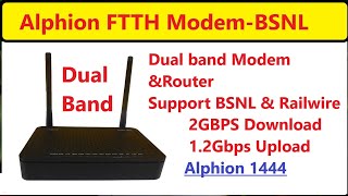 ALPHION ONT AONT 1444  BSNL FTTH MODEM DUAL BAND ROUTER  DUAL BAND FIBER OPTIC ROUTER [upl. by Roane]