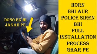 HOW TO INSTALL POLICE SIREN IN CAR  HOOTER INSTALLATION PROCESS AT HOME  Businovations [upl. by Oijres]