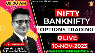 10 November Live Trading  Nifty Banknifty Live Options Trading  Nifty 50 Live nifty50 live [upl. by Kcirddahc232]