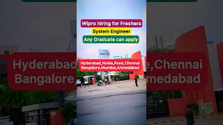 Wipro is Hiring for System Engineer for Freshers job shorts careeradvice fresherjobs wipro [upl. by Edge]