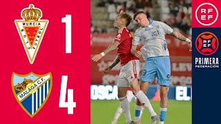 Resumen PrimeraFederación  Real Murcia CF 14 Málaga CF  Jornada 14 Grupo 2 [upl. by Yna]