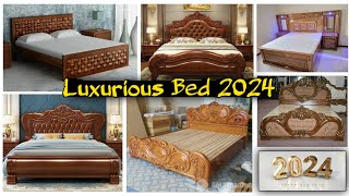 Wooden Bed Design  Modern Wooden Design 2024 [upl. by Wilburn]