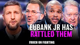 quotHe’s F PATHETIC” Carl Froch SLAMS Frank Warren and Eddie Hearn over Saudi Arabia criticism [upl. by Lledrac]