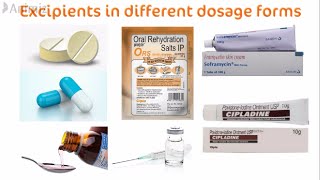 Excipients in different dosage forms [upl. by Pinzler]