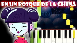 En un Bosque de la China la chinita se perdió  Piano Cover  Tutorial  Karaoke [upl. by Allerbag820]