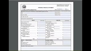 Personal Financial Statement  How to Fill Out SBA Form 413  Bonus Accounting [upl. by Ellierim52]