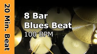 Eight Bar Blues Drum Loop 100 BPM [upl. by Phipps]