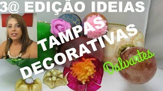 COMO FAZER TAMPAS DECORATIVAS PARA GARRAFAS  Ft Ateliê DeCoração by Flávia Martins [upl. by Benzel]