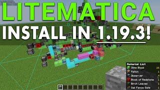 How To Download amp Install Litematica 1193 Schematica for Minecraft [upl. by Yak215]