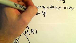 Solving a Basic Trigonometric Equation Example 1 [upl. by Quintana380]