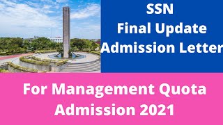 SSN management quota 2021 Final Admission Results Released [upl. by Adolph888]