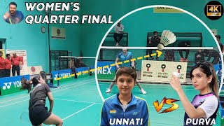 Unnati vs Purva  Womens Quarterfinals  Yonex All India Senior Ranking Tournament 2024 at Jodhpur [upl. by Navets785]