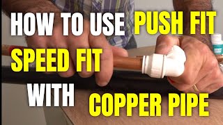 How to use speedfitpush fit fittings with copper pipetube [upl. by Venu]