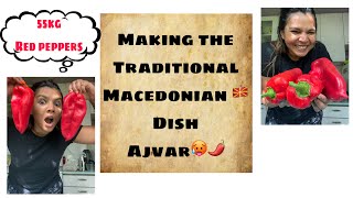 Macedonian Traditional Dish quotAjvarquot Making❤️🇲🇰 youtube viral trending india macedonian food [upl. by Arised]