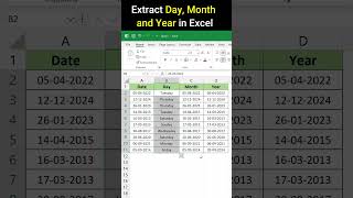 Excel Interview Question  Day Month and Year in Excel excel exceltips exceltutorial shorts [upl. by Sairu]