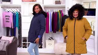 Nuage Faux Fur Lined Quilted Parka on QVC [upl. by Ahsiadal]