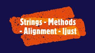 PYTHON  Strings  Methods  Alignment  ljust PythonTips viral [upl. by Eleira]