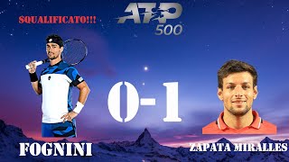 ATP 500 BARCELLONA FABIO FOGNINI VS ZAPATA MIRALLES 01  IL SENSO DI QUESTA SQUALIFICA [upl. by Sirois782]