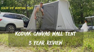 Kodiak Canvas Wall tent review The BEST Best DIY Tent  3 year review [upl. by Au]