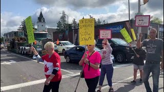 Manotick residents protest truck traffic [upl. by Baerman]