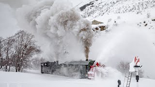 Die Wiedergeburt der Dampfschneeschleuder R12 der DFB ex RhB  Steam Train Rotary Snow Plow [upl. by Leftwich]