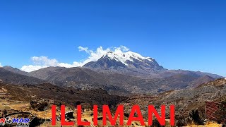 MOUNT ILLIMANI SEEN FROM LA PAZ BOLIVIA 4K [upl. by Ineslta151]