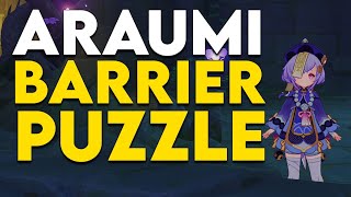 Araumi Cleansing Defilement  Entrance Electro Puzzle Barrier Puzzle Solutions  Genshin Impact [upl. by Monti]