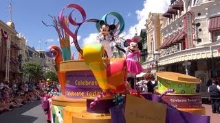 Celebrate A Dream Come True Parade Magic Kingdom Walt Disney World [upl. by Convery]