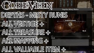 Code Vein  Misty Ruins All Vestige  Chest  Mistle  Valuable Item Location Depths 100  Guide [upl. by Wayolle]