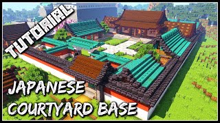 How To Build A Japanese Courtyard Base Part 1  Minecraft Tutorial [upl. by Ellenehc579]