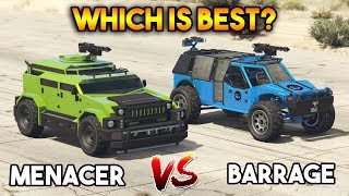 GTA 5 ONLINE  MENACER VS BARRAGE WHICH IS BEST [upl. by Ahsined224]