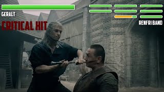 Geralt vs Renfri Band WITH HEALTHBARS  Fight Scene  HD  The Witcher [upl. by Lennad123]