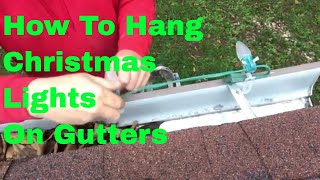 How To Install Christmas Lights On A Gutter [upl. by Aramo]