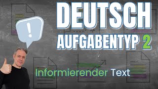 Aufgabentyp 2  So geht Informierendes Schreiben Anleitung und Beispiel für ZP 10 und Oberstufe [upl. by Dnesnwot]