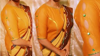 Long blouse cutting for lehengacholisaree blouse with boat neck38 size cutting in hindipart1 [upl. by Aihsila]