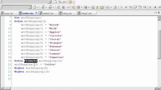 VBScript  Arrays 3  9 [upl. by Lauralee]