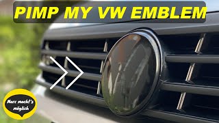 VW Front Emblem schwarz Folieren  gehts mit ACC front logo wrapping tutorial Passat 3G B8 Golf 7 [upl. by Daryl]