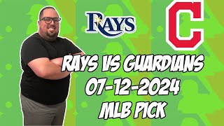 Tampa Bay Rays vs Cleveland Guardians 71224 MLB Pick amp Prediction  MLB Betting Tips [upl. by Ylirama431]