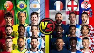 Argentina Brazil Portugal 🆚 France England Croatia 🔥 Trio Comparison 💪 [upl. by Minerva]