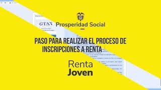 Pasos para Inscripciones al programa Renta Joven [upl. by Sholeen124]