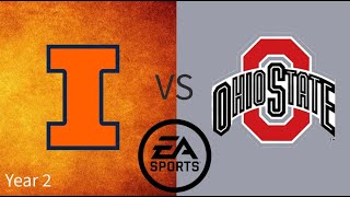 No 4 Illinois Vs No 2 Ohio State  Week 5 and Week 6  Illinois Dynasty [upl. by Arak]