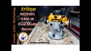 Triton MOF001 DualMode 1400W Plunge router First look [upl. by Rey244]