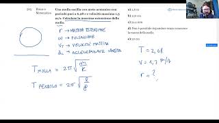 🔭 Luglio 2024  Fisica e matematica n° 565  Una molla oscilla con moto armonico con periodo pari a… [upl. by Imim]