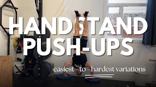 Strict Handstand PushUps  all scaling options [upl. by Proffitt833]